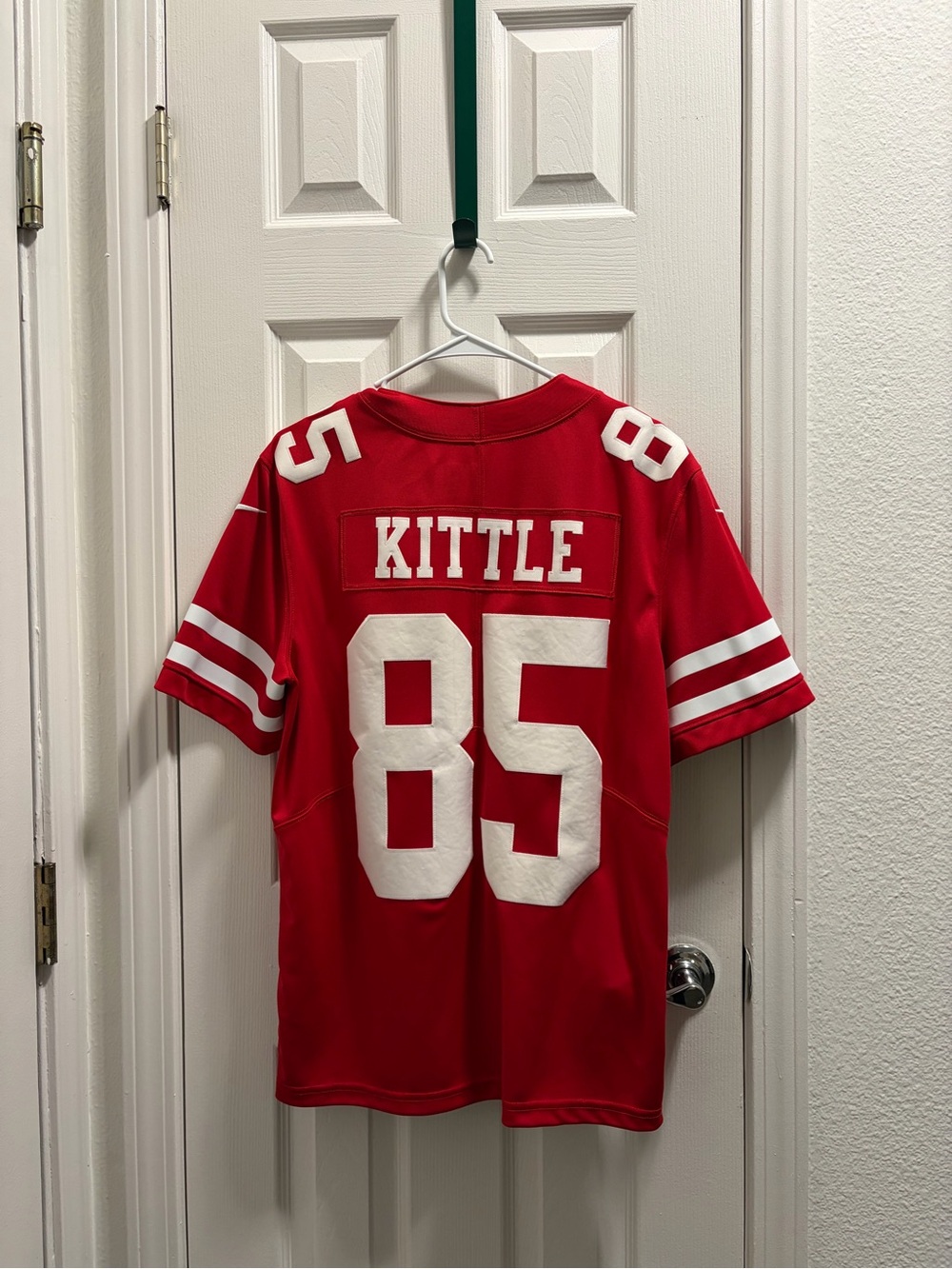 NFL Kittle #85 Kids Red Jersey with White Accents